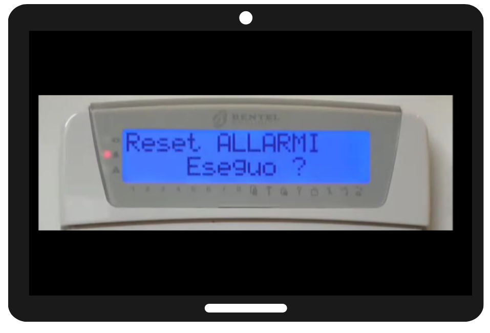 Reset Allarme Tastiera LCD Bentel Absolutapng