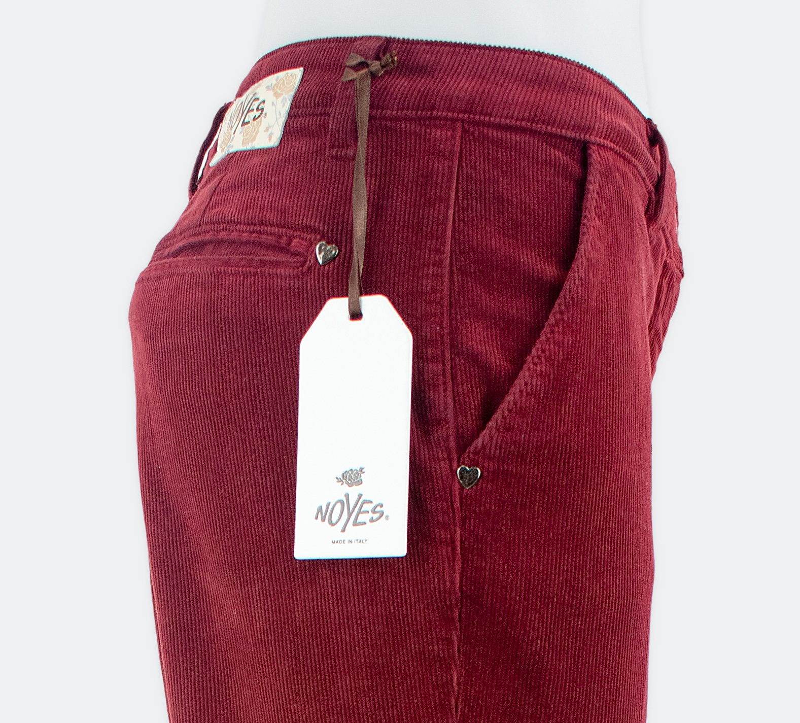 Pantalone chinos in velluto 500/righe elastico