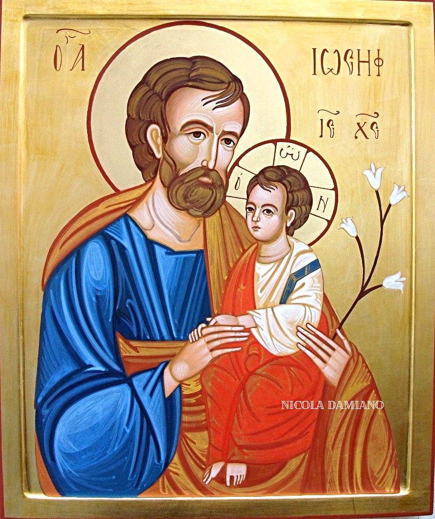 icona ortodossa dipinta con tecniche medioevali