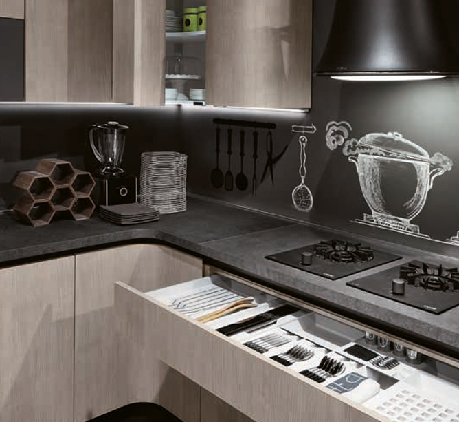 Una ampia dotazione di accessori per una completa personalizzazione della tuo spazio cucina