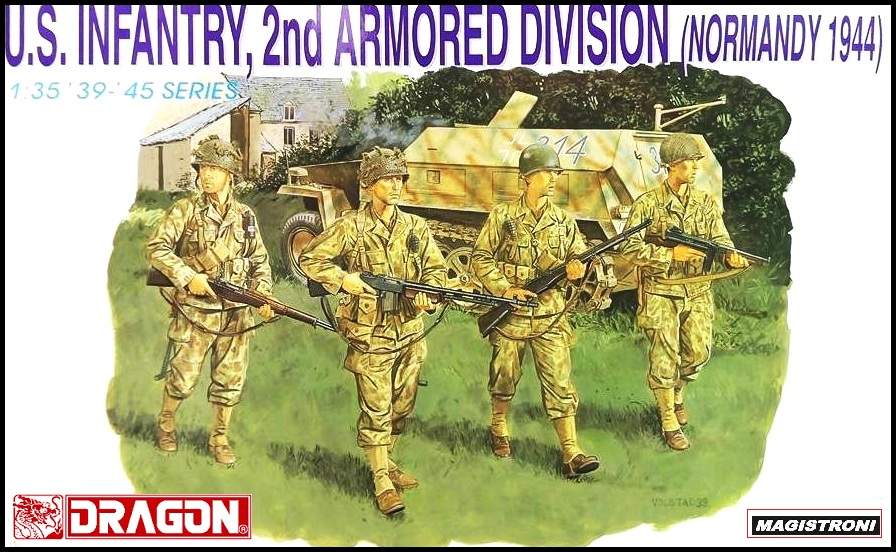 U.S. INFANTRY,2nd ARMOURED DIVISION Normandy 1944