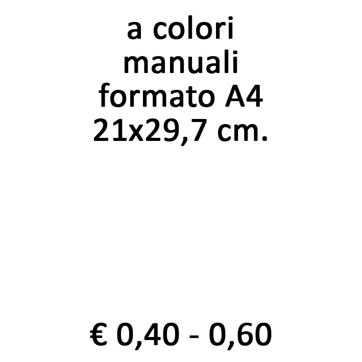 fotocopie a colori manuali formato A4
