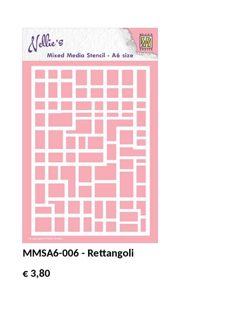 Stencil - MMSA6-006 rettangoli (Misura 10x15 cm)