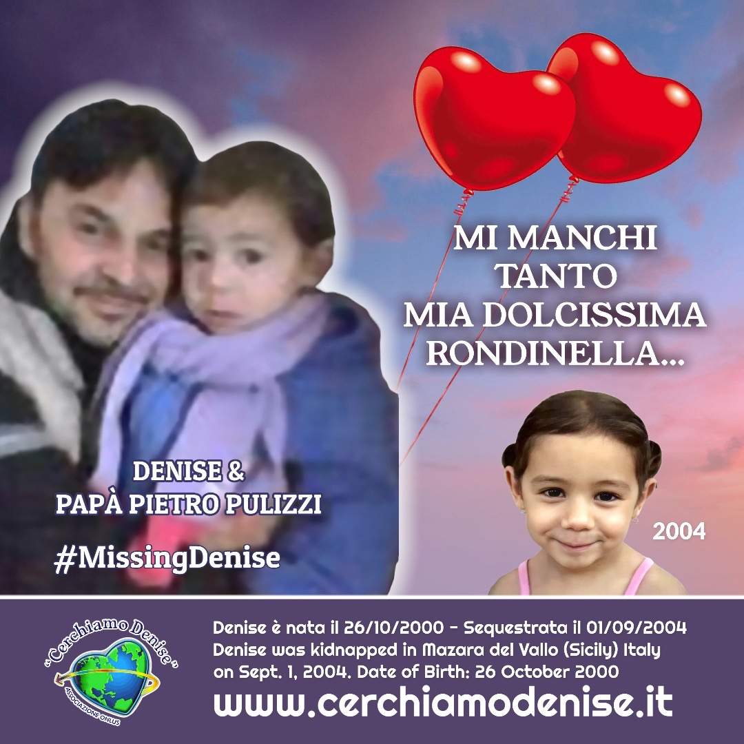 Pietro Pulizzi il papà di Denise: "DENISE 18 ANNI SENZA DI TE. MIA DOLCISSIMA RONDINELLA"