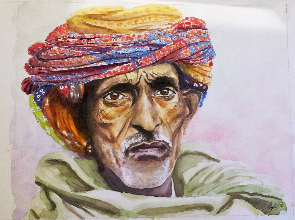 Portrait of old Indian man