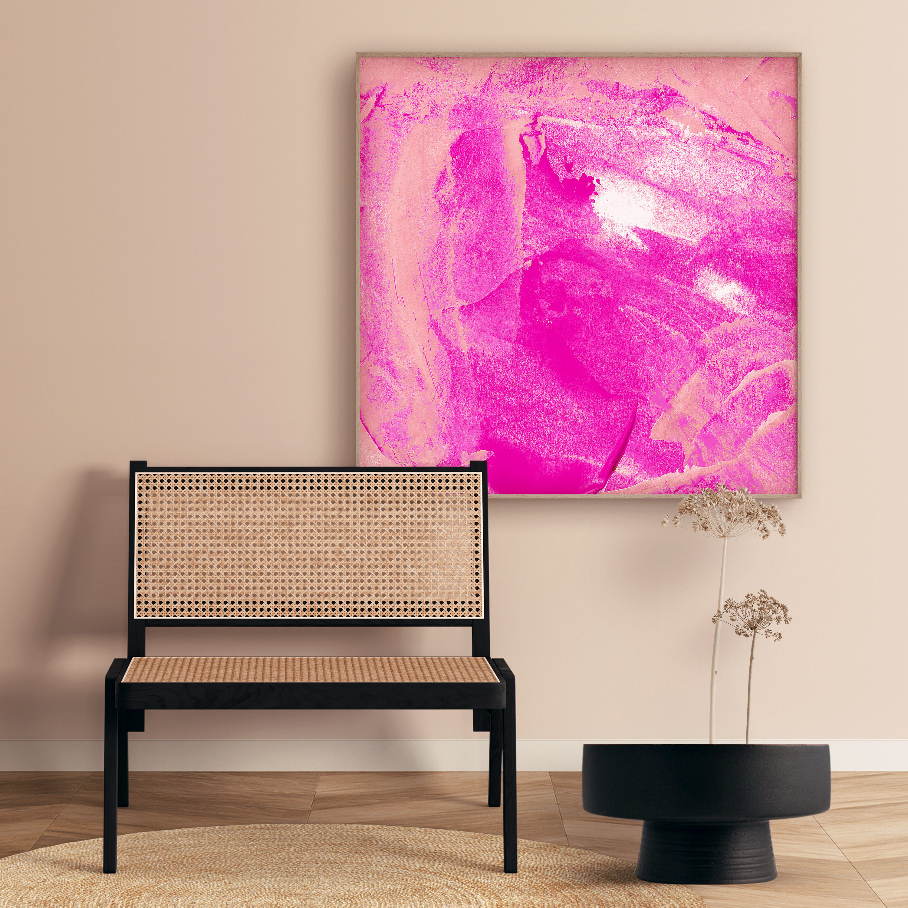 abstract art, pink, fuxia, magenta, contemporary art, modern art, mexican art, mexican artist, monica morales,