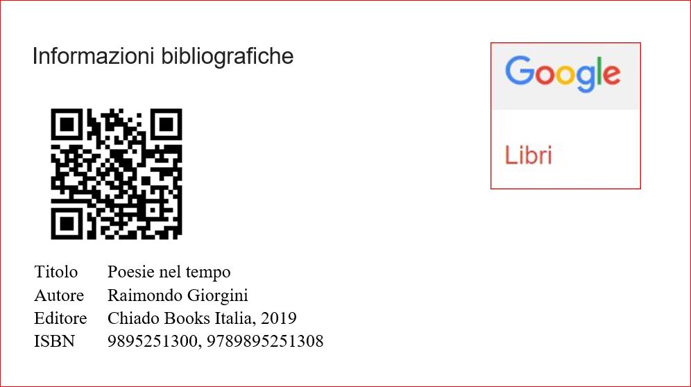 QR Google Books Libri Raimondo Giorgini Poesie nel Tempo