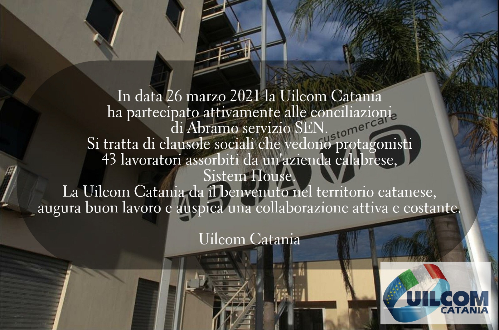 UILcom Catania Nota del 27 marzo 2021