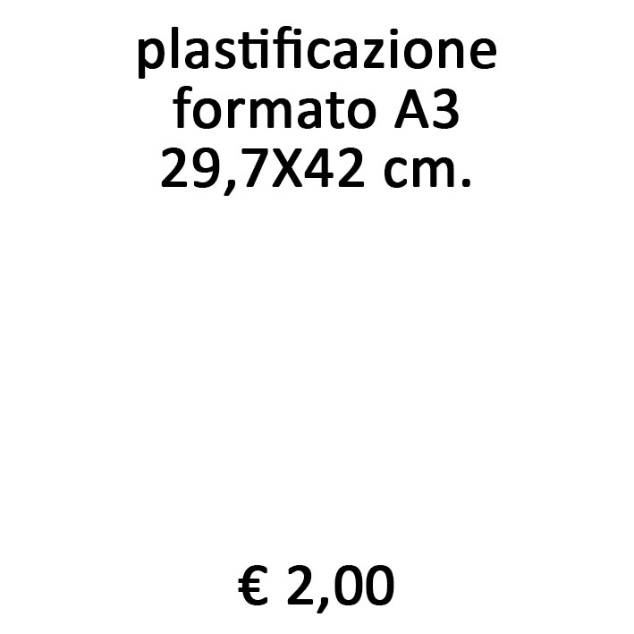 plastificazioni formato A3