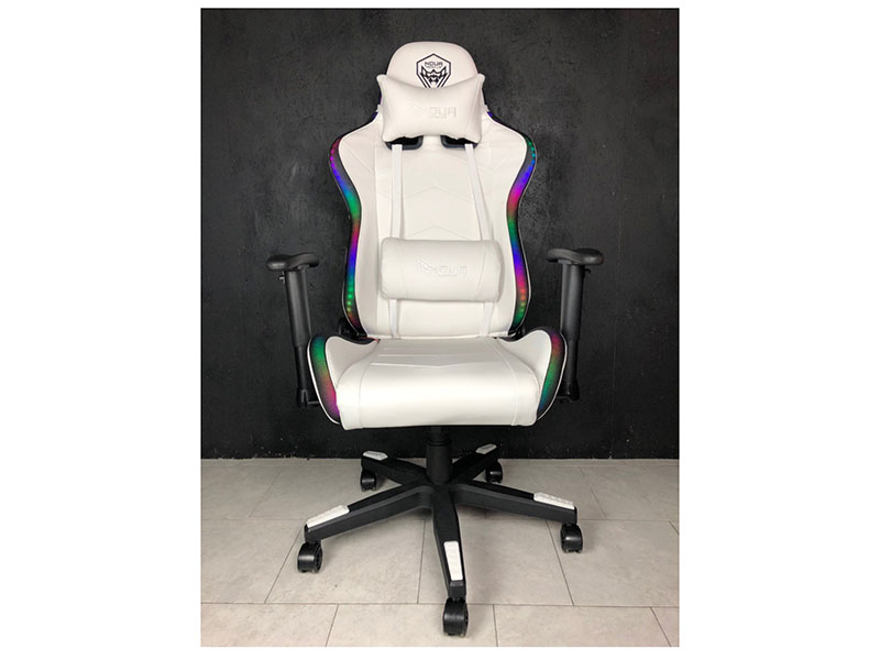 POLTRONA GAMING NOUA MAO M7 RGB POGGIA TESTA E CUSCINO WHITE/RGB