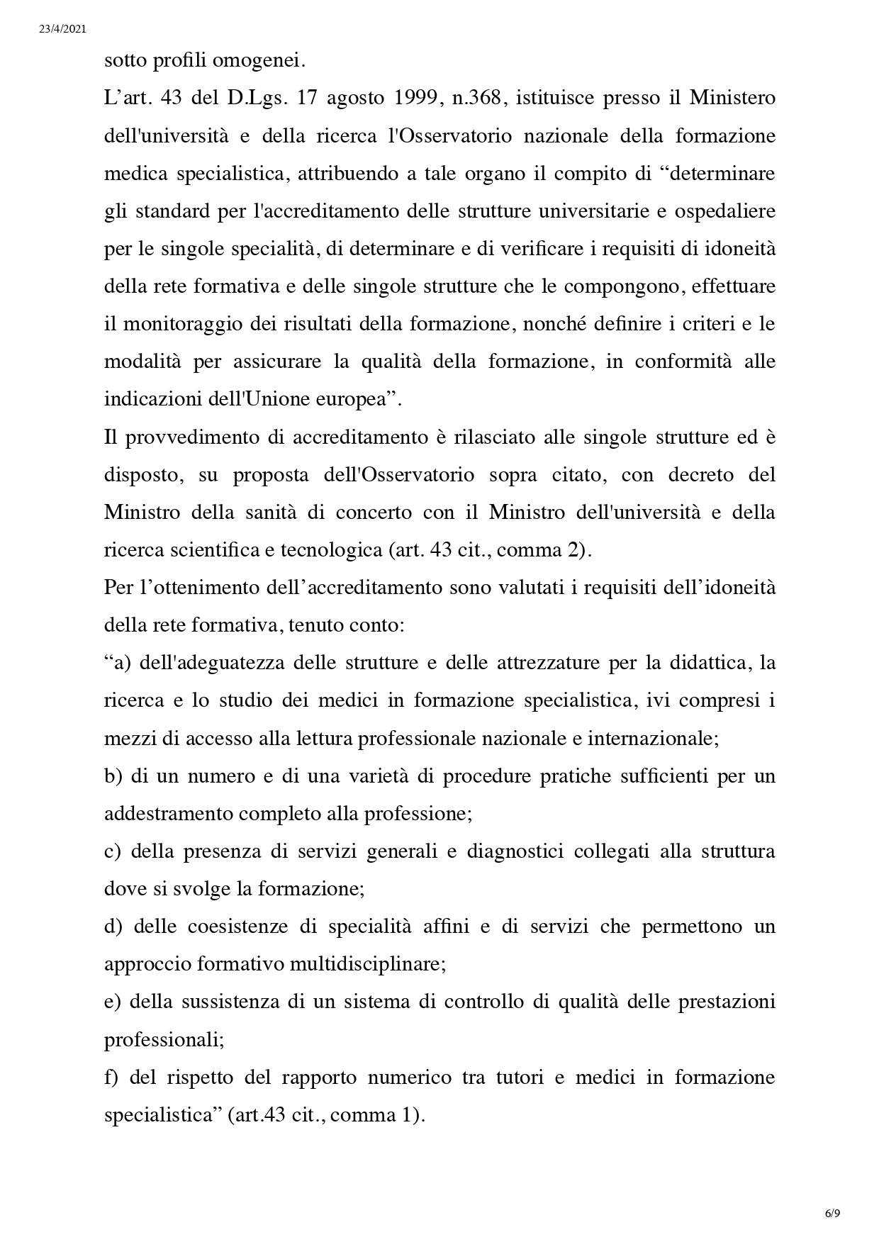 sentenza n 00157-2020 - TAR Abruzzo - nulla osta specializzandi_page-0006jpg
