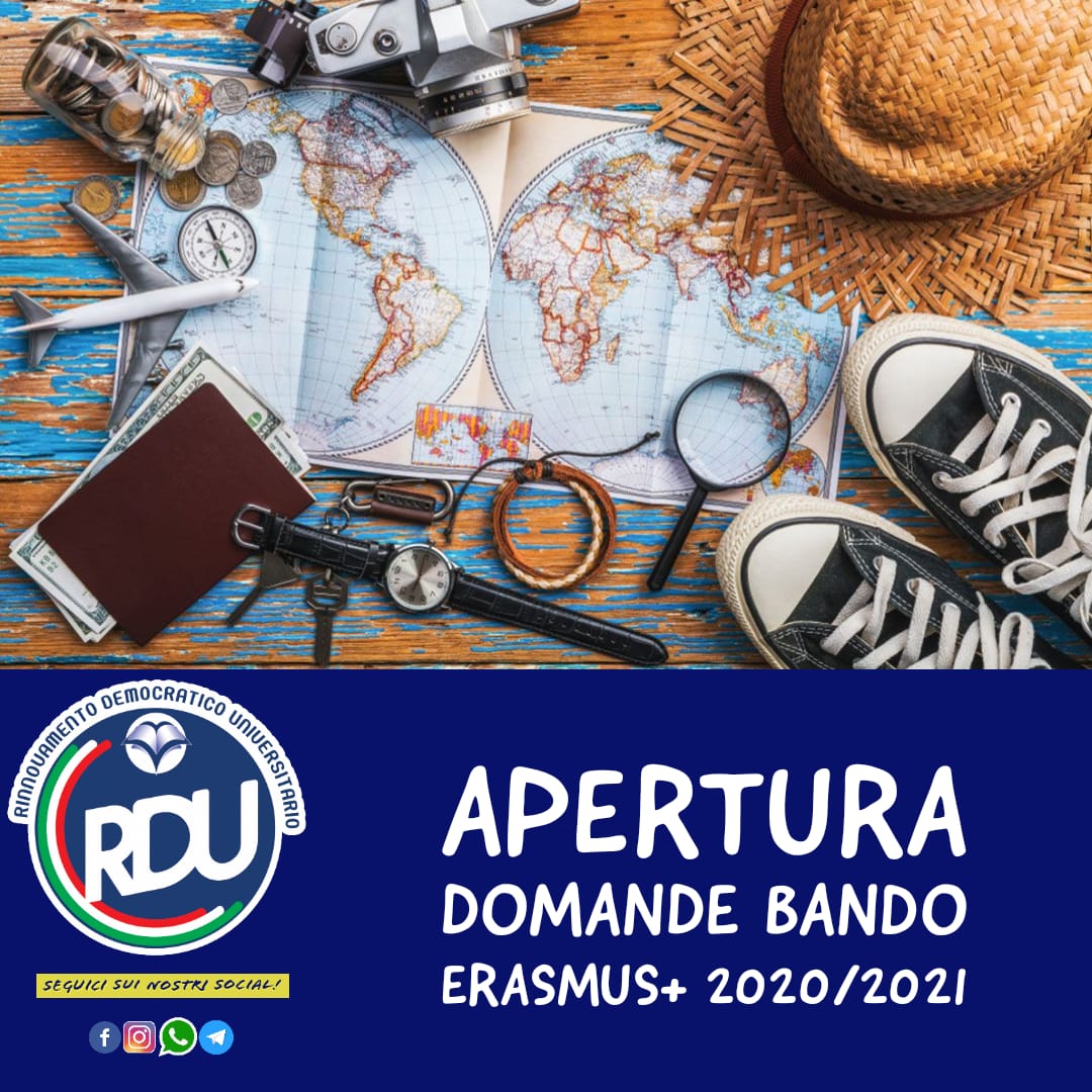 BANDO ERASMUS+ FOR STUDY - BORSE DI STUDIO PRESSO ATENEI EUROPEI PER L'ANNO ACCADEMICO 2021/2022