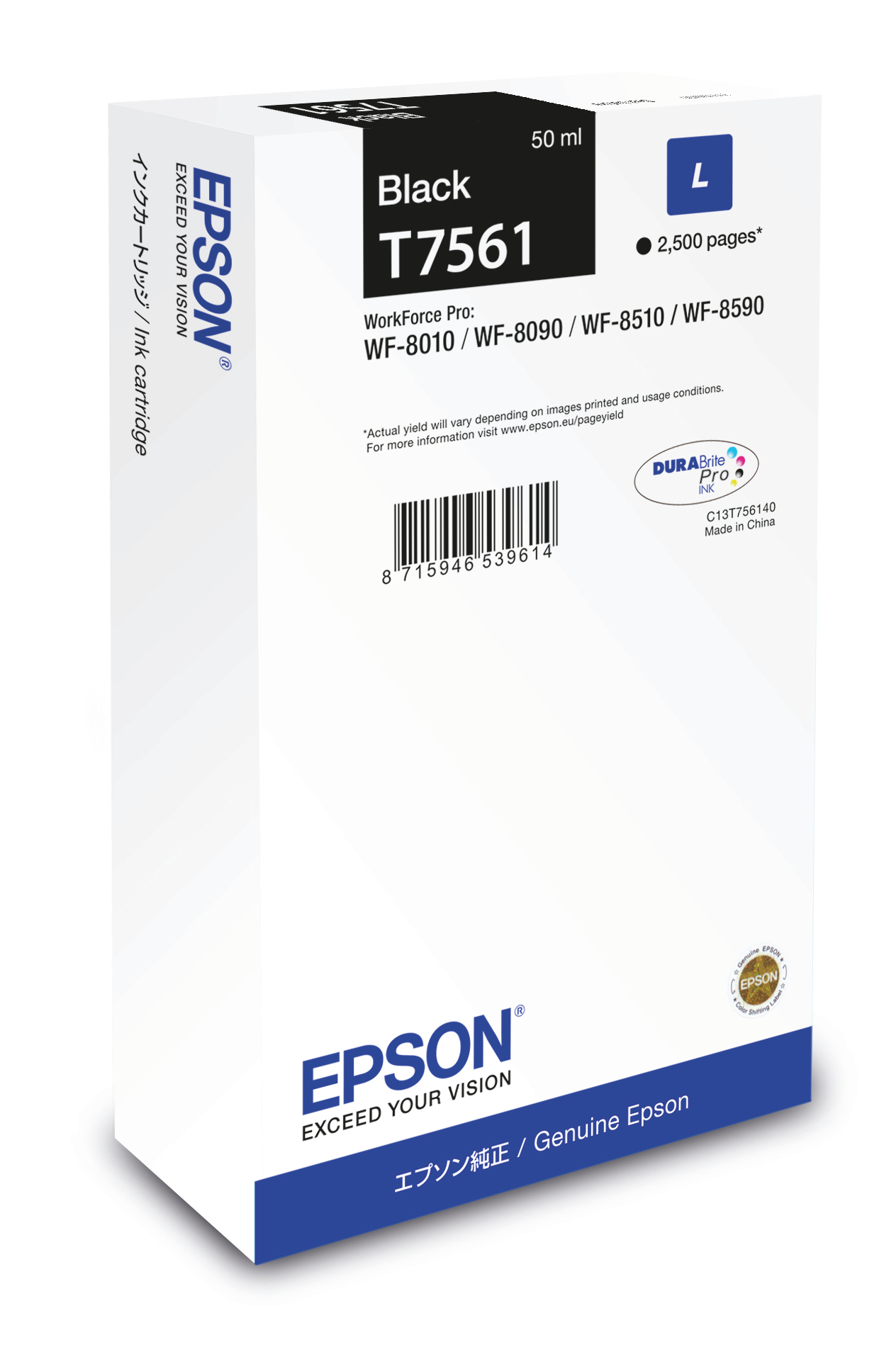 INK EPSON T7561 NERO PER WORKFORCE WF 8090 2.500PG