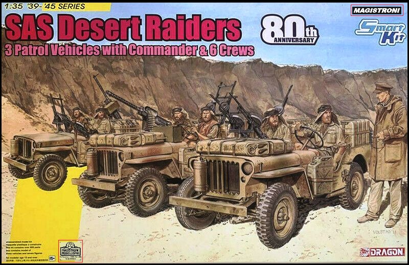 SAS DESERT RAIDERS 3 Patrol Veichles &  7 Crew