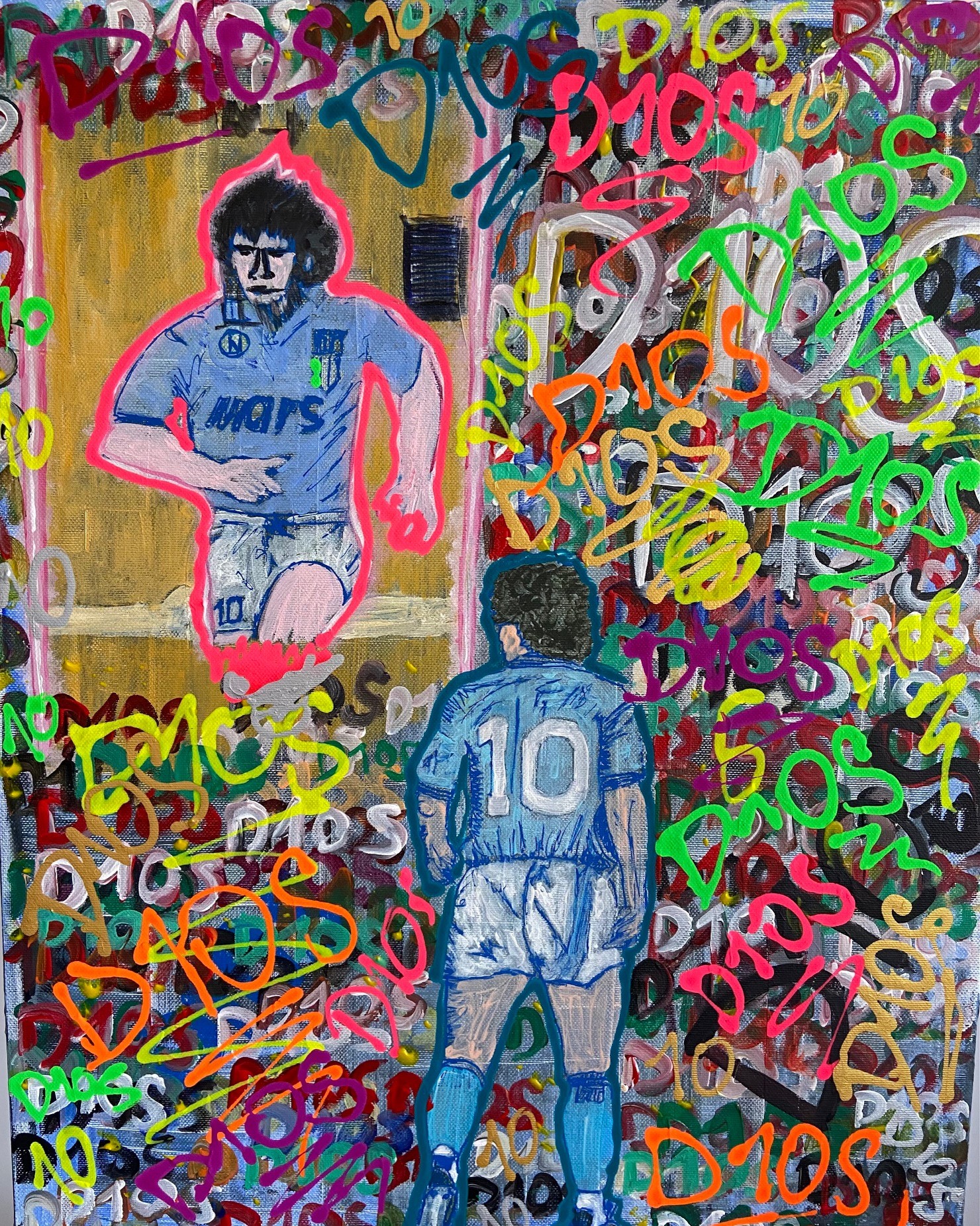 Maradona ai quartieri graffiti  Pop Art