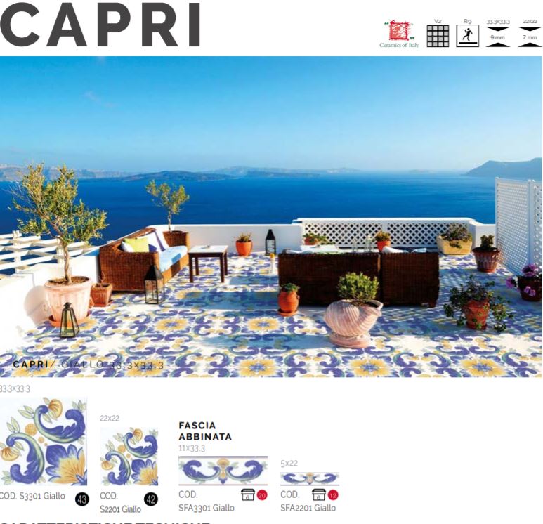 Savoia Cotto Mediterraneo Capri
