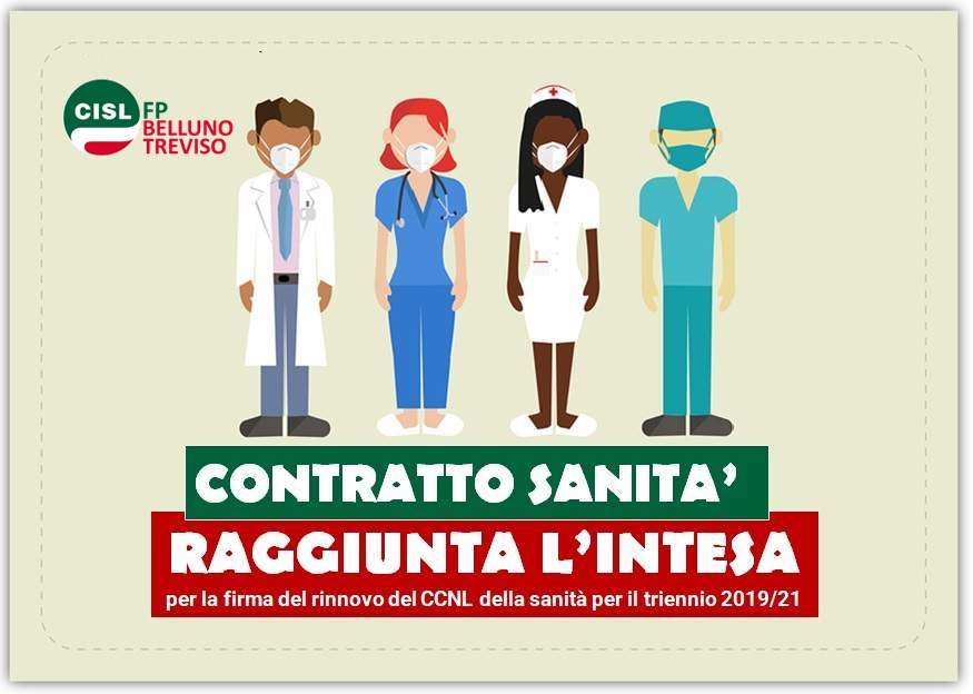 Cisl FP Belluno Treviso. Sanità. Raggiunta l'intesa per il rinnovo del contratto di lavoro 2019/2021