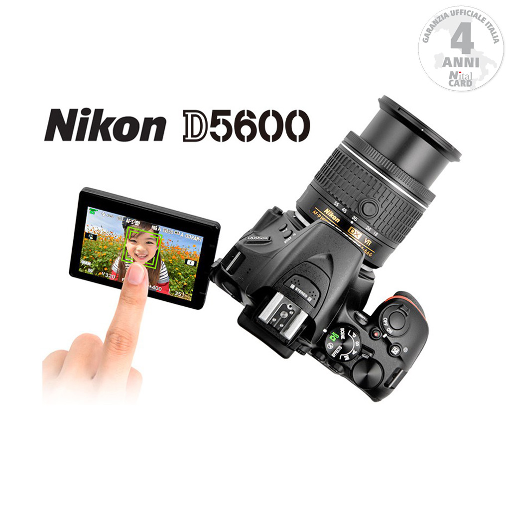 Nikon D5600 + AF-P DX 18-55 VR  4 anni di garanzia nital