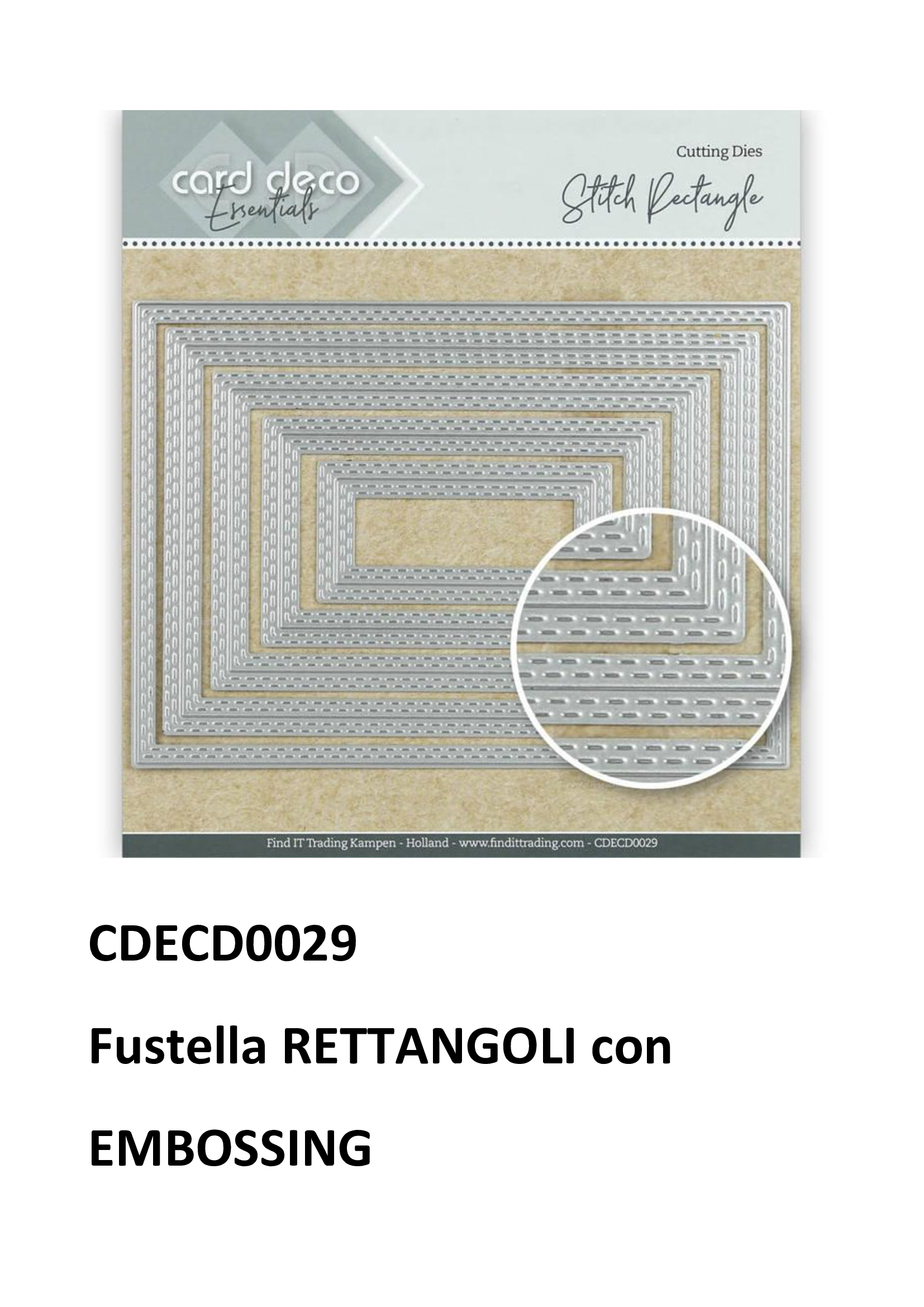 Fustelle geometriche con Embossing-CDECD0029 Rettangoli