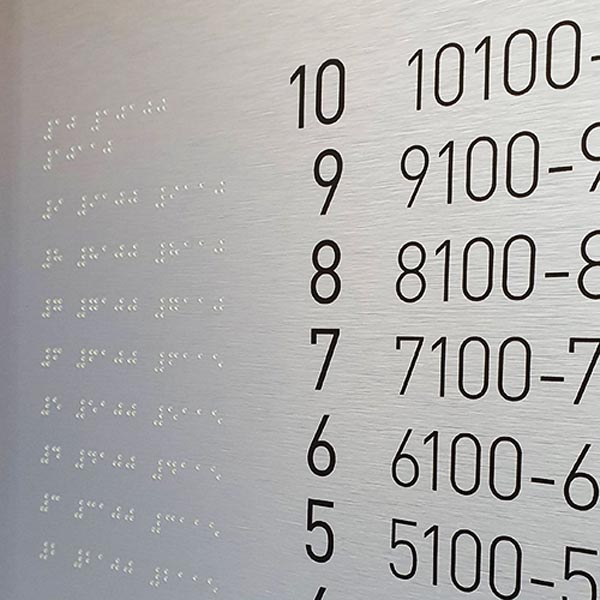 stampa Braille - mappa tattile - targa Braille - pannelli tattili