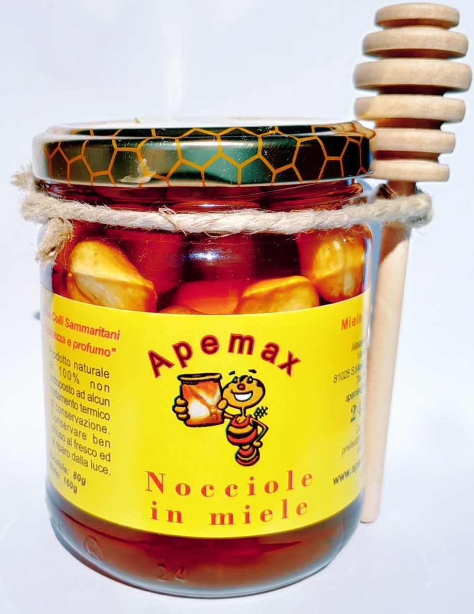 Nocciole  in miele, Miele, Campania, Prodotti tipici, vendita miele online, cucina, cibo, apicoltura, api