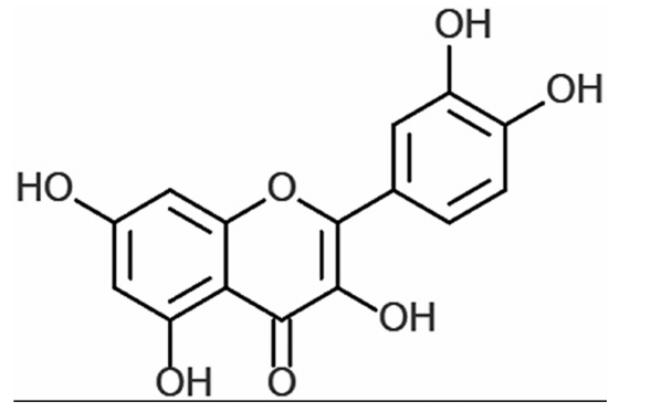 Figura 1 Struttura chimica della quercetina Creato con ChemDoodle Web con autorizzazione 18PNG