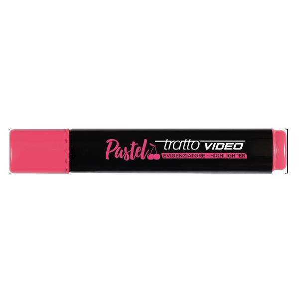 TRATTO VIDEO PASTEL EVIDENZIATORE A SCALPELLO ROSSO CILIEGIA