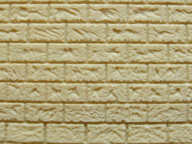 Muro in pietra gialla per modellismo scala 1/35 cm.22X13 -Krea