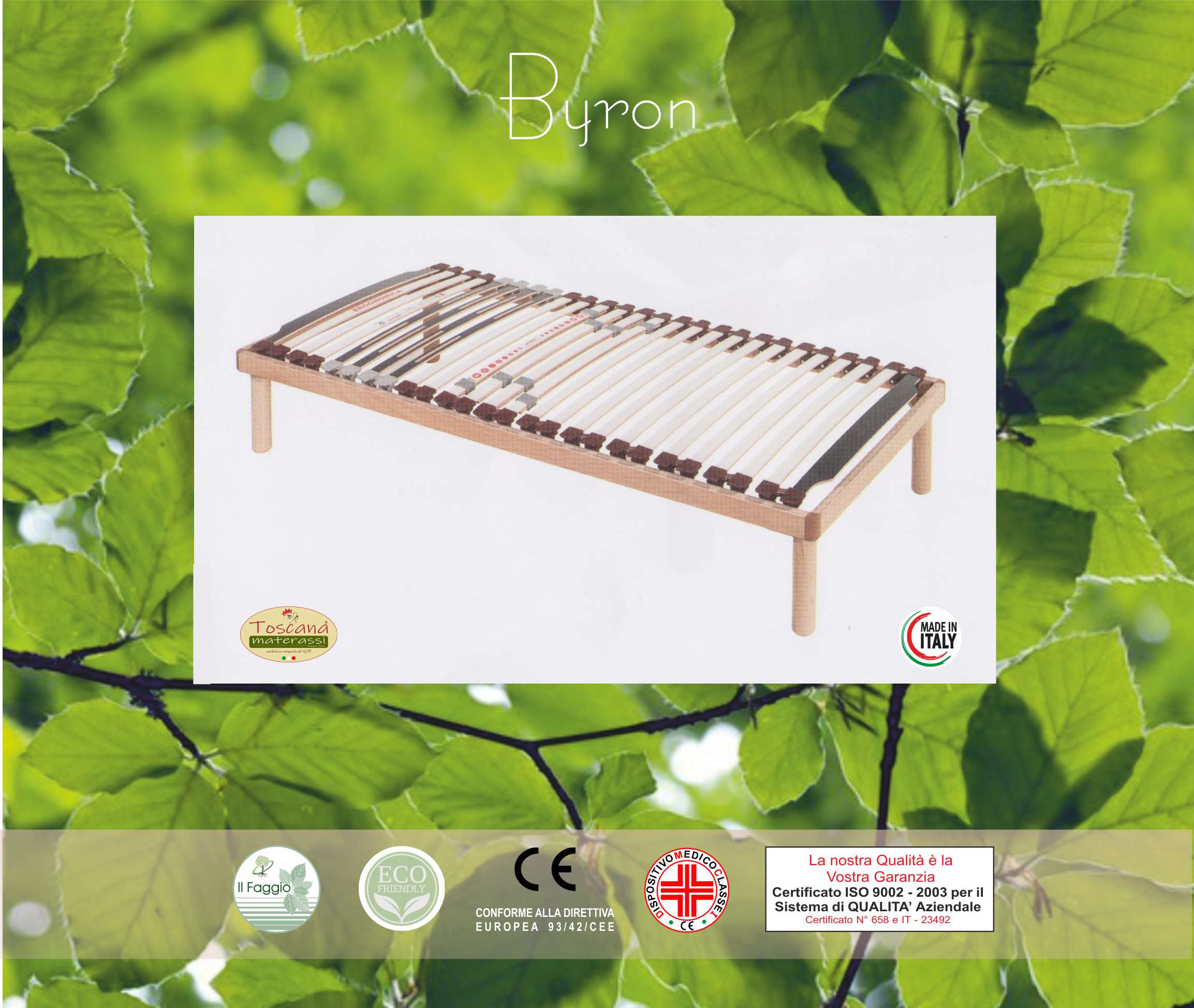 BYRON bed base in eco friendly natural beech