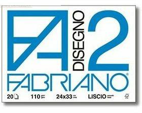 FABRIANO F2 CON PUNTO METALLICO 24*33 LISCIO RIQUADRATO