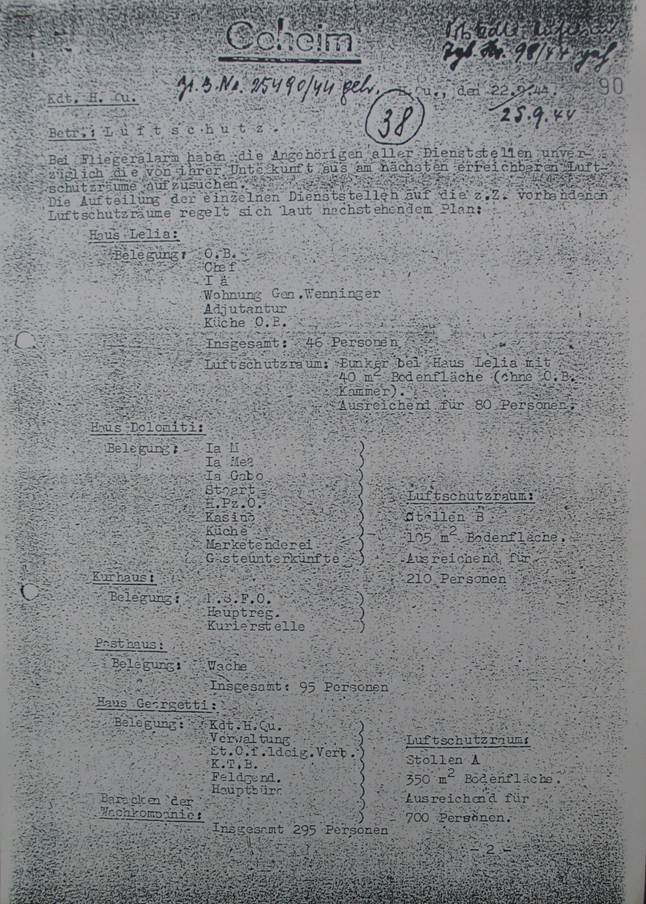 In questo documento sono riportati tutti gli edifici requisiti da parte delle truppe di occupazione.