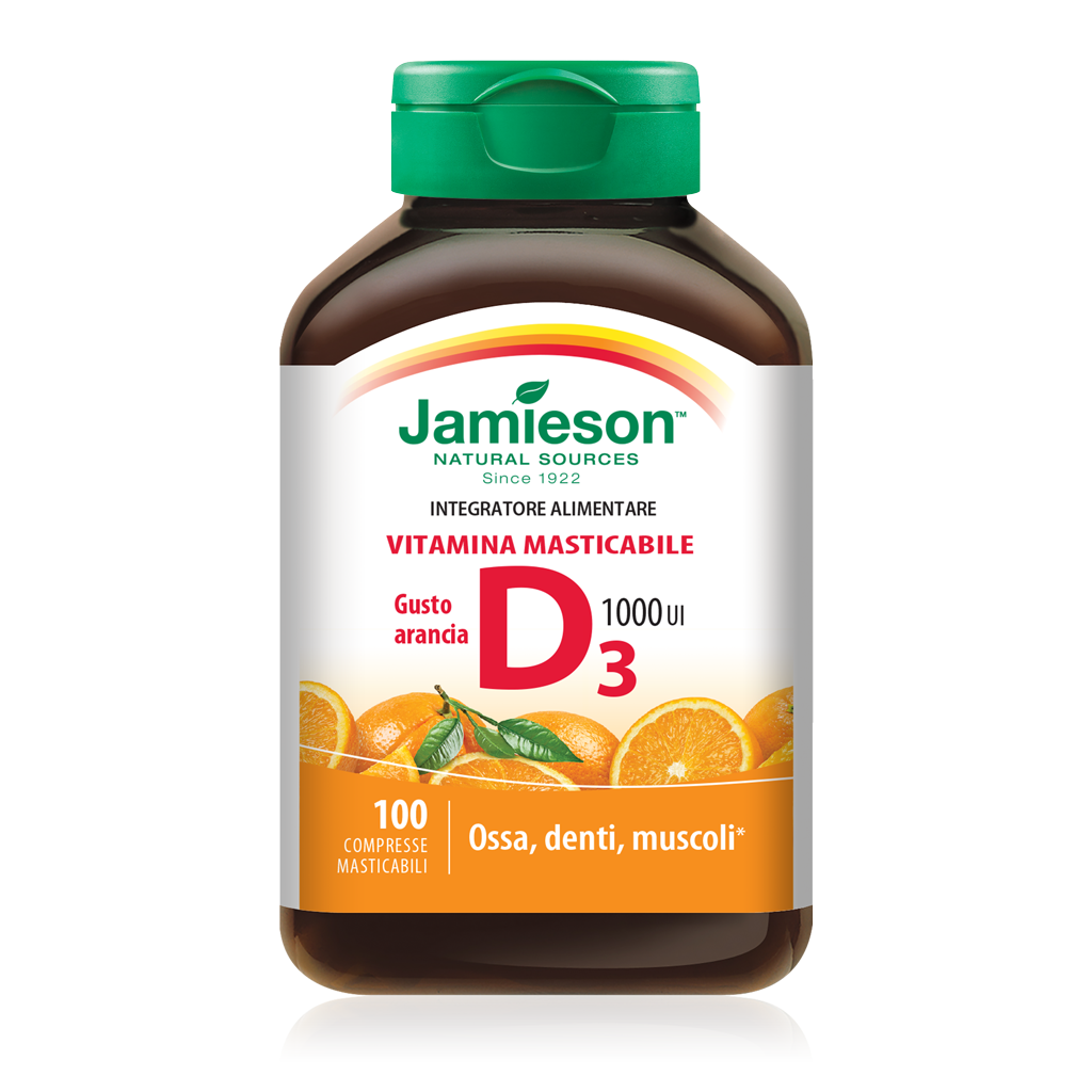 Vitamina D 1000 masticabile arancia