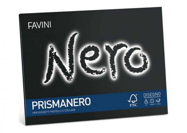 FAVINI PRISMANERO ALBUM CARTONCINO MONORUVIDO NERO