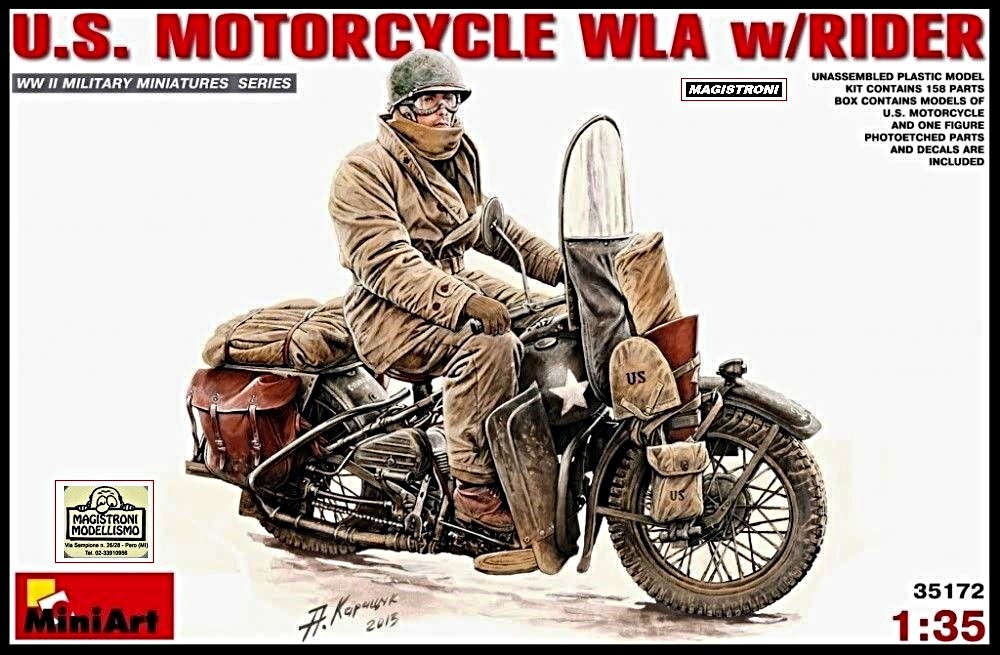 U.S. MOTORCYCLE WLA w/RIDER