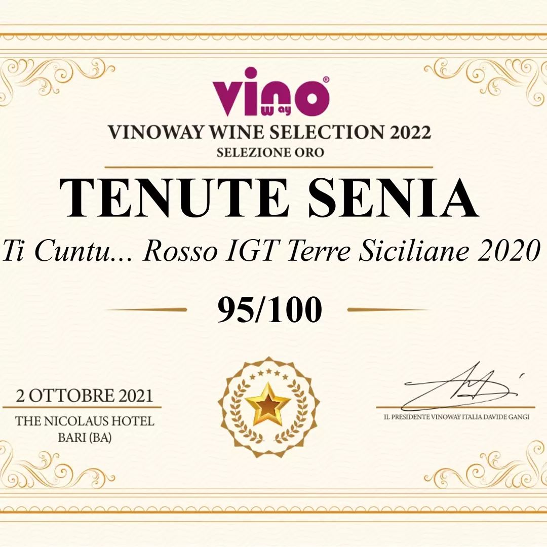 Il Ti Cuntu Frappato premiato dall'associazione Vinoway Italia di Davide Gangi