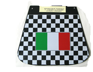 Paraspruzzi " VESPA " a scacchi bianco/nero bandiera italiana per VESPA e LAMBRETTA tutte