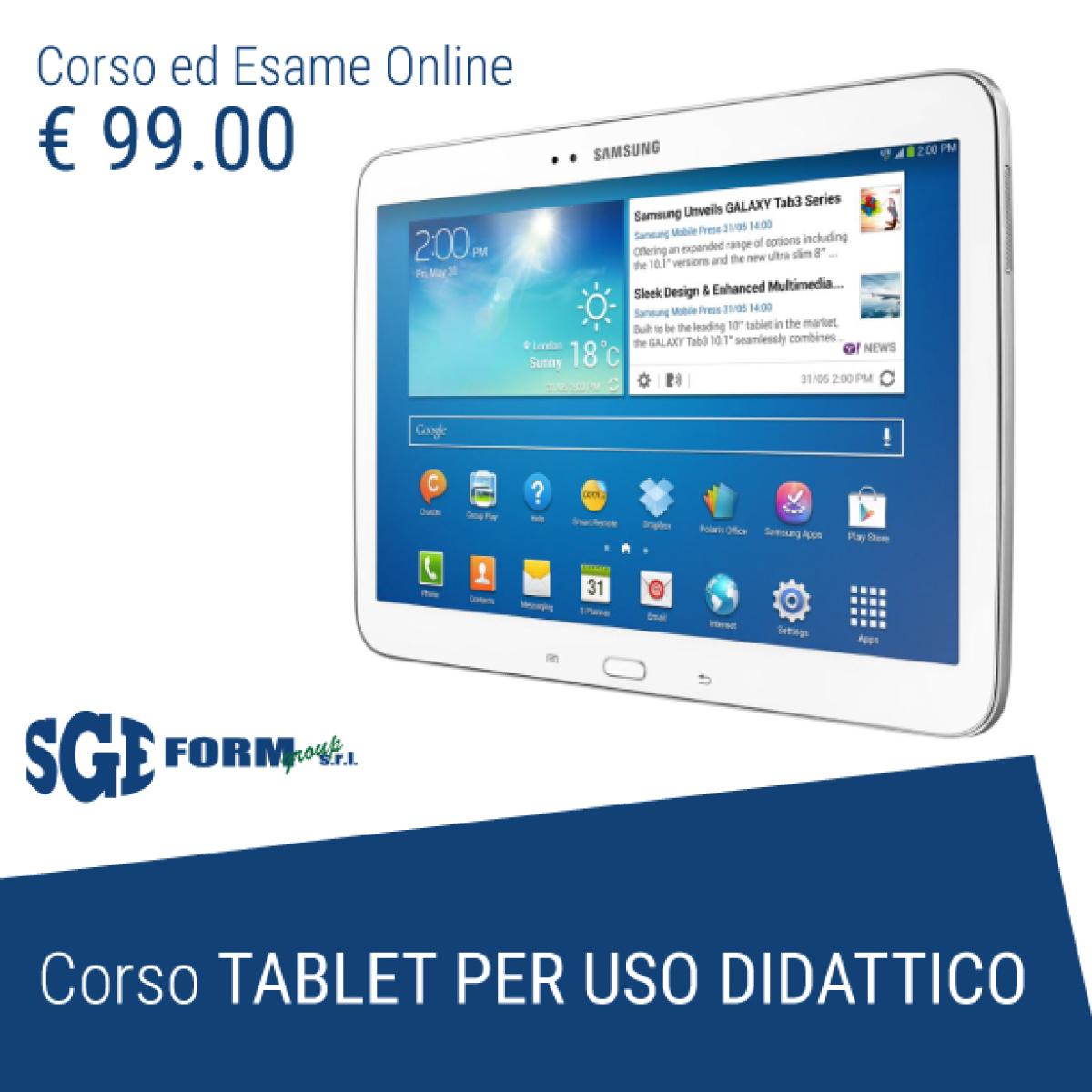 Corso Tablet online 100 ore