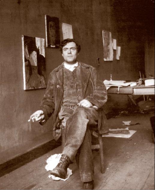 modigliani nel suo atelier 2 foto di paul guillaume parigi 1915jpg