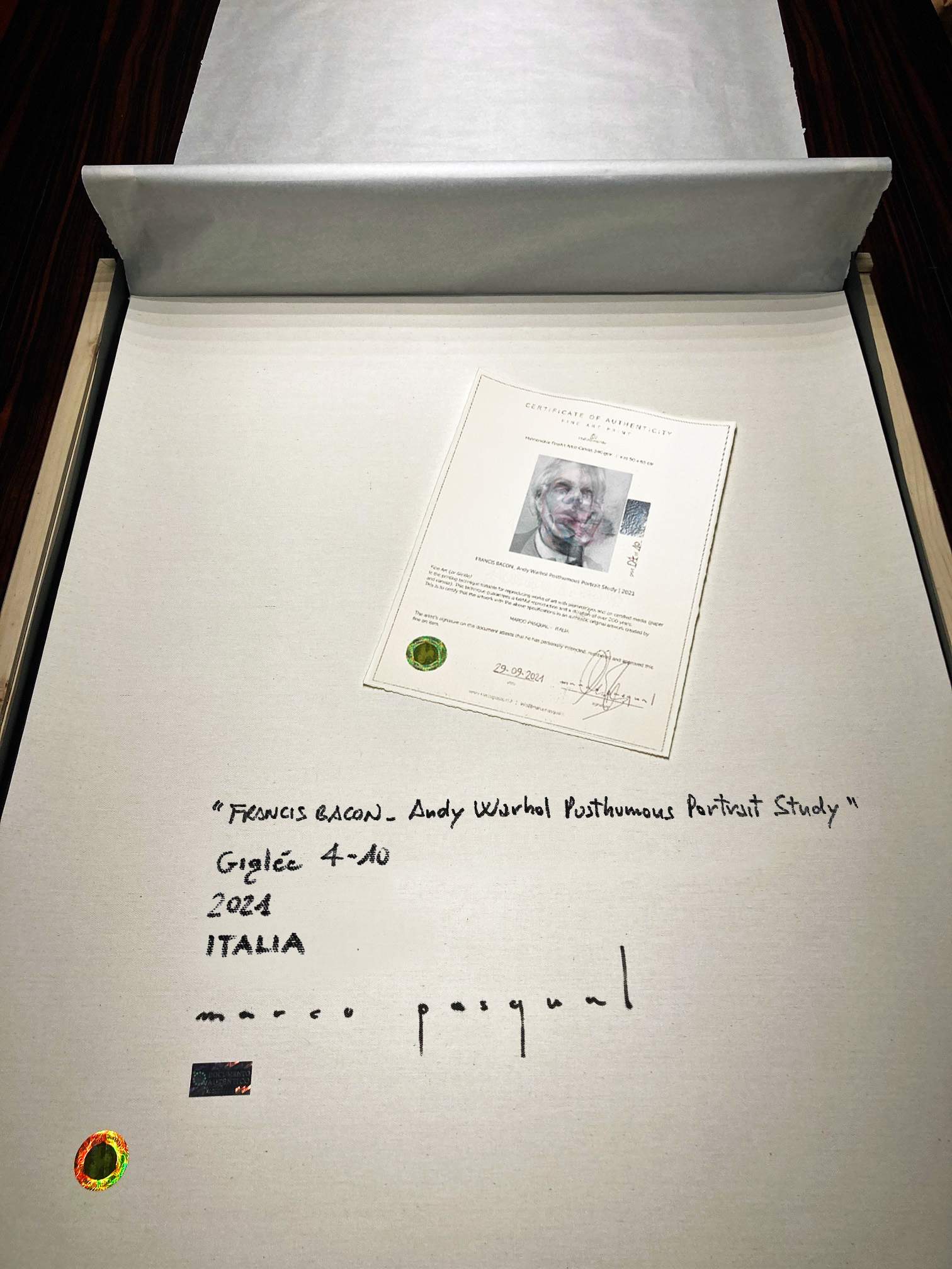 FRANCIS BACON_ Andy Warhol-Posthumous Portrait Study