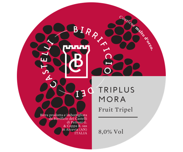 Triplus Mora è una birra artigianale alla frutta di more, profumata. acquista online birra o in Arcevia nelle Marche