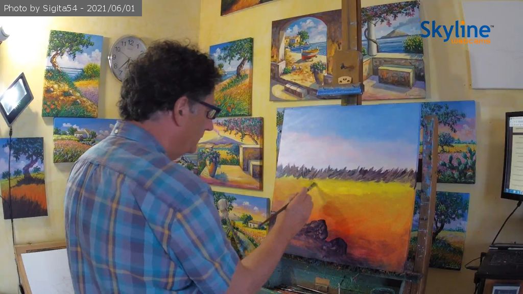 live pittore, diretta pittore, pittore dal vivo dipingere in diretta, webcam pittore