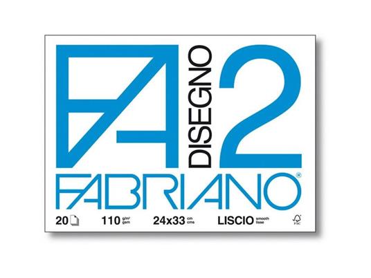 FABRIANO F2 CON PUNTO METALLICO 24*33 LISCIO