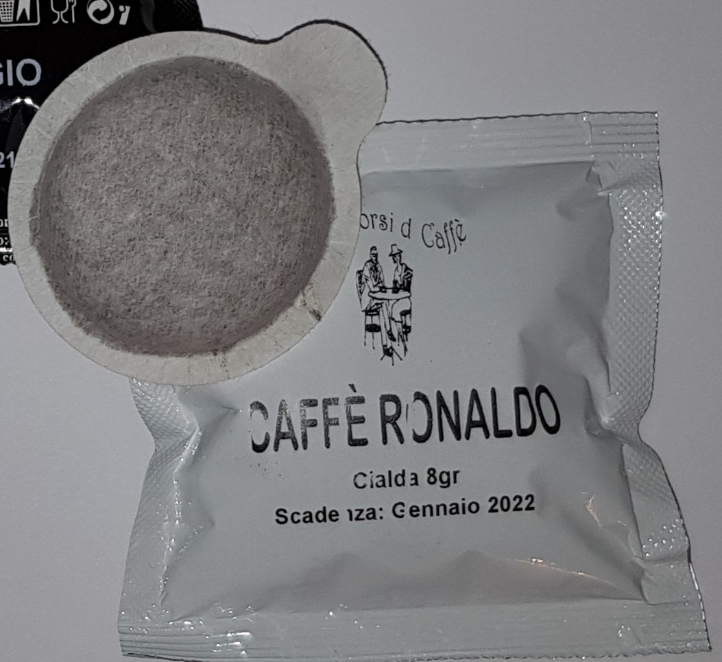 Caffè Ronaldo 100 cialde - Se paghi 2, kit regalo - Sped. o consegna a Palermo incl. - € 0,17 cialda