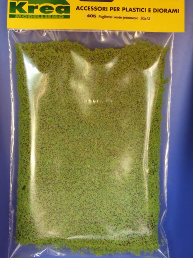 Manto erboso verde primavera per modellismo cm.30x15 - Krea 405