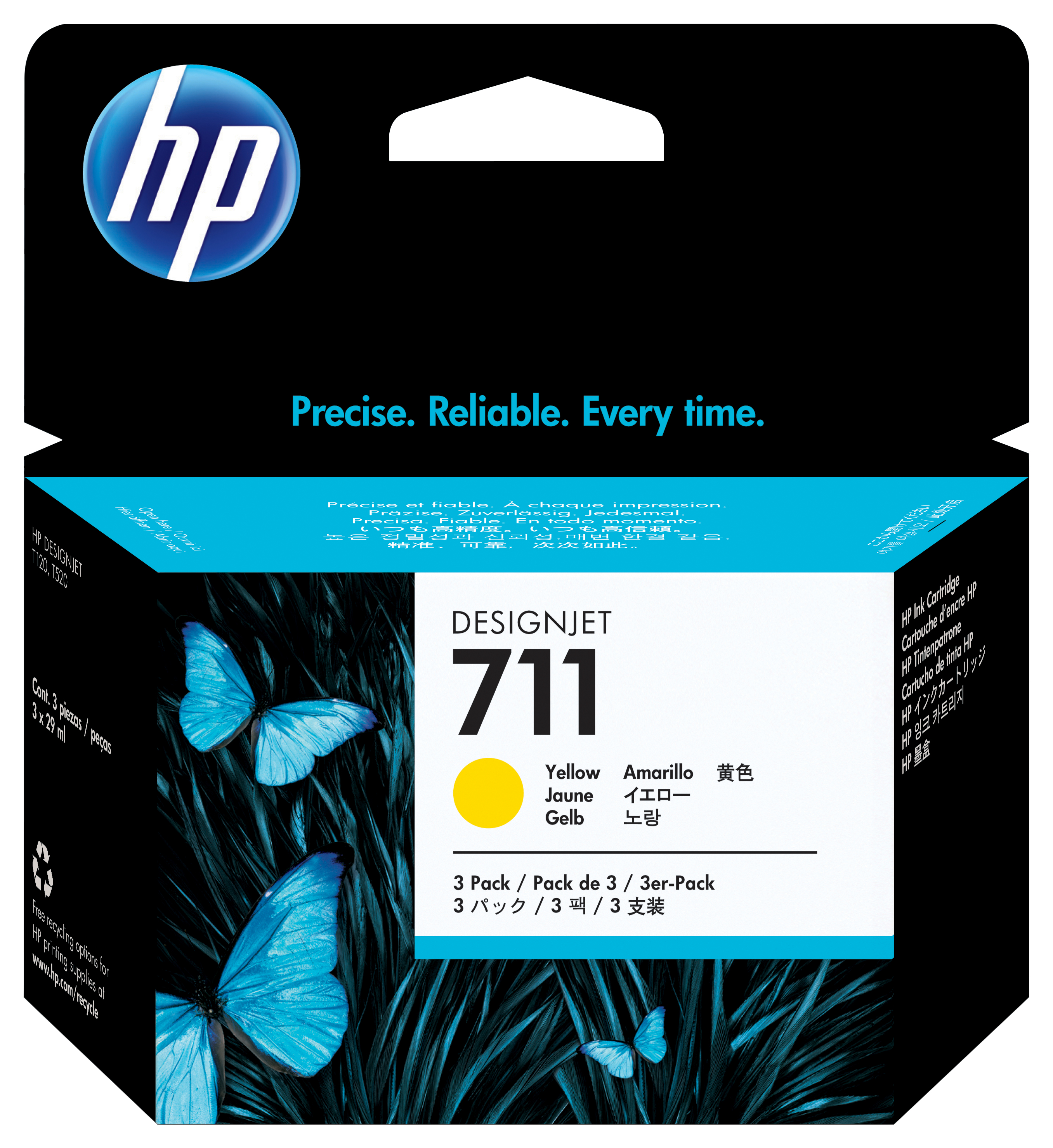 INK HP N711 GIALLA 29ML 3PZ