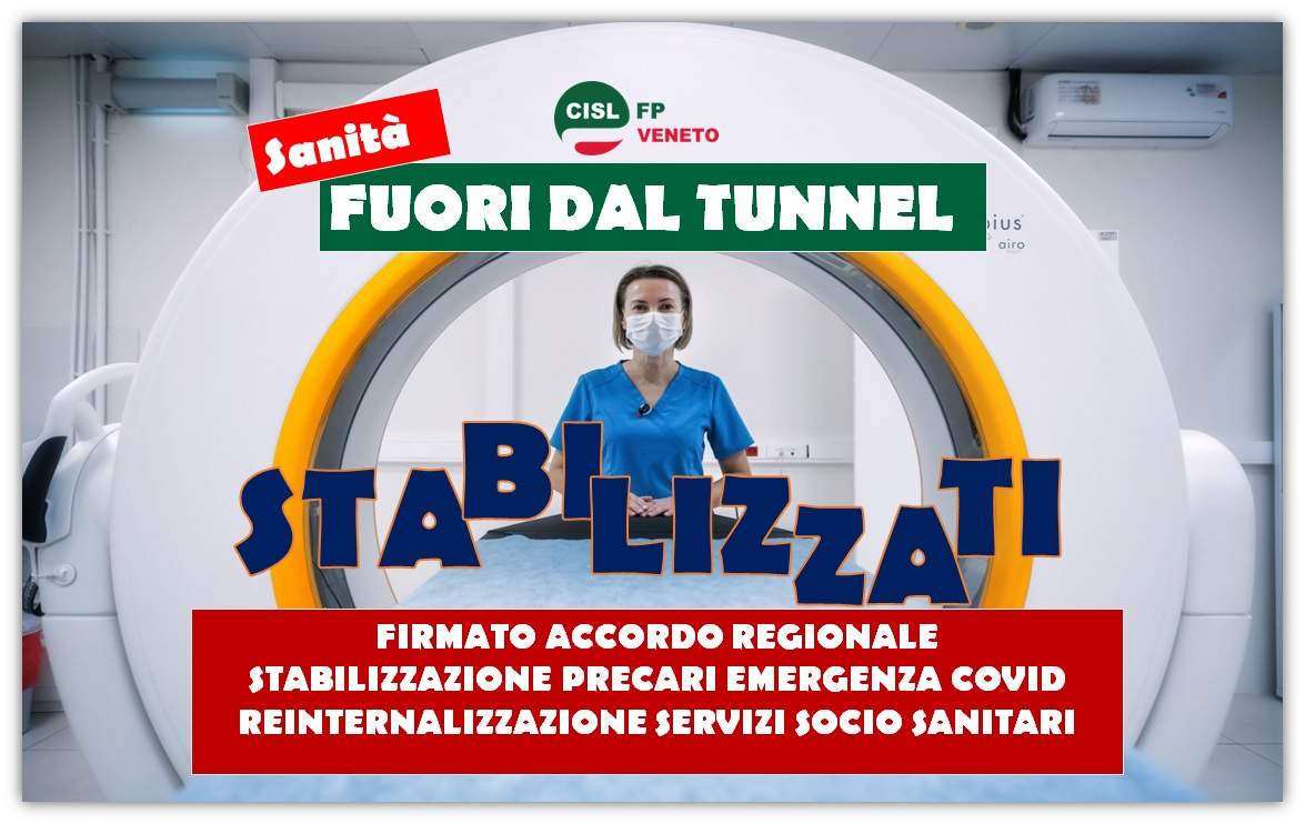 Cisl FP Veneto. Accordo regionale stabilizzazione del personale precario del ruolo sanitario e socio sanitario e di reinternalizzazione dei servizi