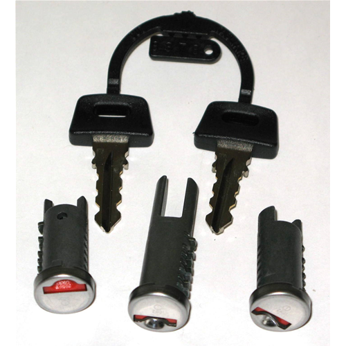 Set serratura bloccasterzo bauletto sella 3 cilindretti con chiavi per VESPA PK FL HP V