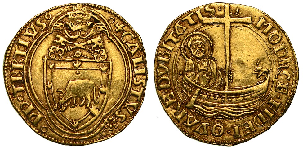 CALLISTO III (Alonso Borja) 1455-1458. Ducato papale. BB