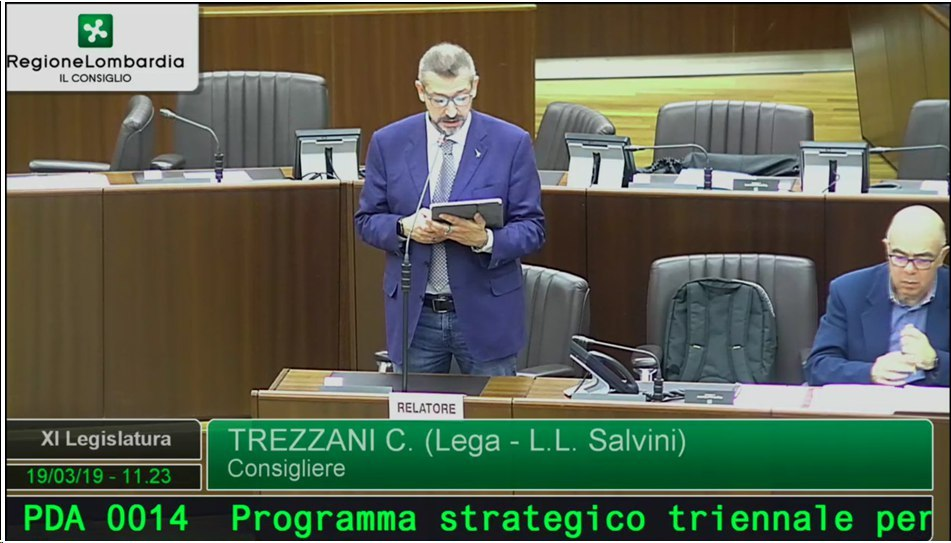 ﻿INNOVAZIONE: TREZZANI "ORGOGLIOSO PER OK A PIANO STRATEGICO TRIENNALE"