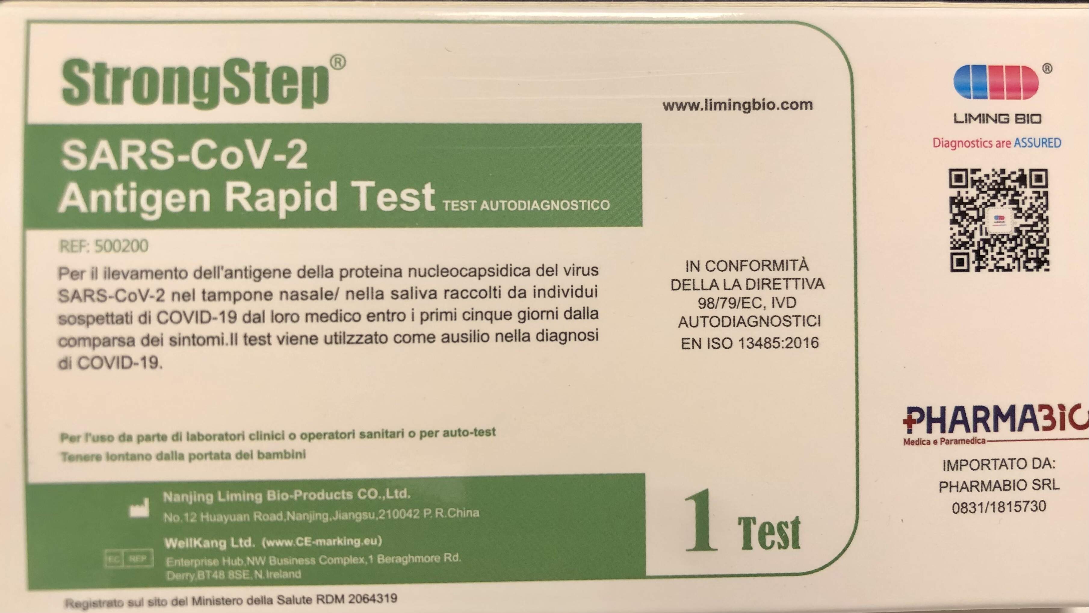 StrongStep Test Covid-19 Test Antigenico Rapido